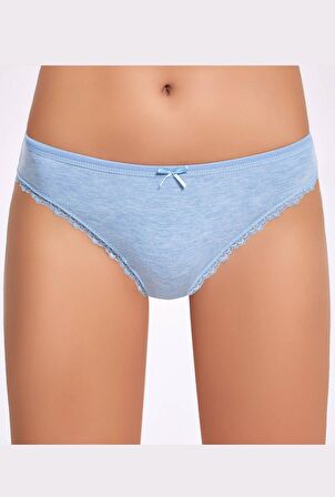 Ilke 278 Melanjlı Dantelli Kadın Bikini Külot  3  Adet