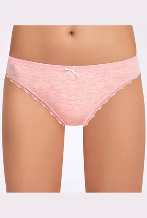 Ilke 278 Melanjlı Dantelli Kadın Bikini Külot  3  Adet