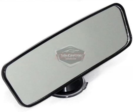 Her Araca Uyumlu Siyah Çerçeveli Dikiz Aynası 60 Mm X 240 Mm Vantuzlu İç İlave Ayna
