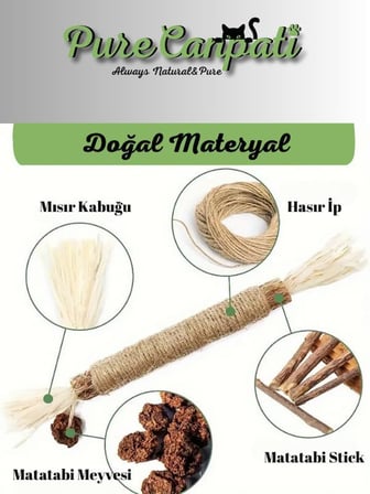 Matatabi Çubuğu (Mısır Kabuğu,hasır Ip,matatabi Meyveli) (1 Adet)