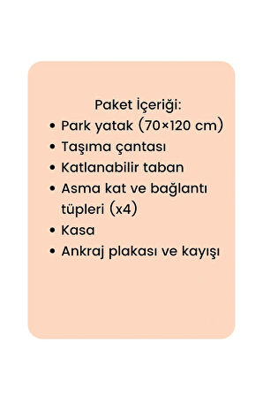 Ozmo Aura Oyun Parkı 70x120 Cm + YATAKLI Gri