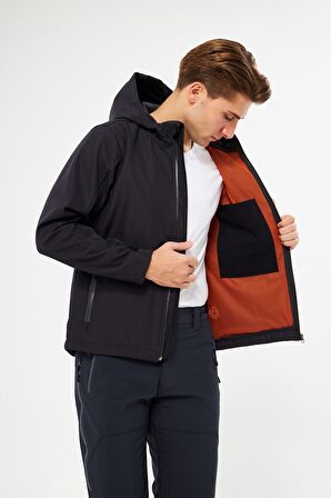 Orange Safety Softshell Gri Mont Ceket