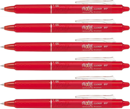 PEN Tükenmez kalem Frixion Ball Clicker kırmızı 0,7 mm