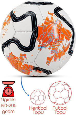 Hentbol Topu Renkli Color Soft Katmanlı Çocuk Mini Futbol Topu No:1 İç Mekan Minik Top F77