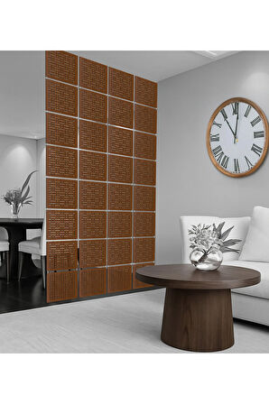 Çizgiler Üstte Lazer Kesim Paravan, Ahşap Seperatör, Panel Levha Seti Dekorasyon Oda Bölücü Desen