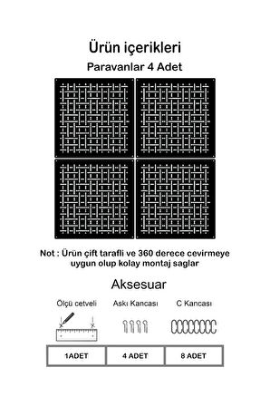 Çizgiler Üstte Lazer Kesim Paravan, Ahşap Seperatör, Panel Levha Seti Dekorasyon Oda Bölücü Desen