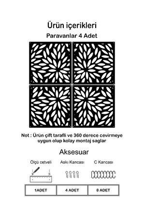 Anneler Lazer Kesim Paravan, Ahşap Seperatör, Panel Levha Seti Dekorasyon Ahşap Oda Bölücü Desen