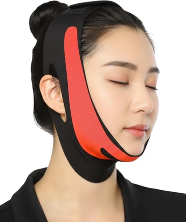 Yüz Korsesi Çene Boyun Bandı, Horlama Önleyici ve Gıdı Toparlayıcı Maske, Unisex -