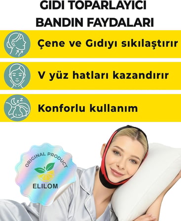 Yüz Korsesi Çene Boyun Bandı, Horlama Önleyici ve Gıdı Toparlayıcı Maske, Unisex -