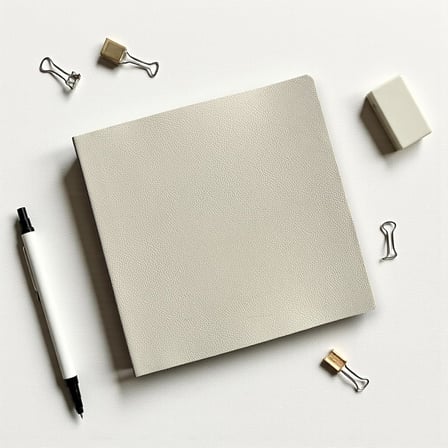 Defter, Noktalı Not Defteri – PU Deri Not Defteri – 16,5x16,5 cm, 96 Yaprak (192 Sayfa), 90 gr Ivory Kağıt, Esnek Kapak, Ofis ve Kırtasiye (Kırık Beyaz)