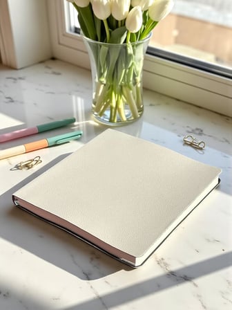 Defter, Noktalı Not Defteri – PU Deri Not Defteri – 16,5x16,5 cm, 96 Yaprak (192 Sayfa), 90 gr Ivory Kağıt, Esnek Kapak, Ofis ve Kırtasiye (Kırık Beyaz)