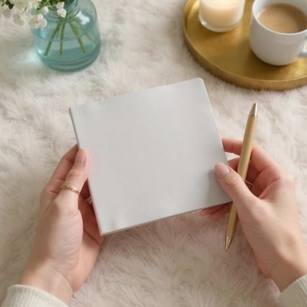 Defter, Noktalı Not Defteri – PU Deri Not Defteri – 16,5x16,5 cm, 96 Yaprak (192 Sayfa), 90 gr Ivory Kağıt, Esnek Kapak, Ofis ve Kırtasiye (Kırık Beyaz)