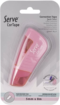 Cortape Şerit Silici 5 mm*8Mt Şeker Pembesi Tekli Blister