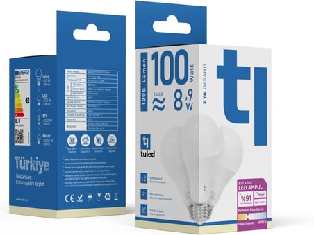 Redeem Plus A70S E27 LED Ampul, Titreşimsiz, Göz Konforu, 1296 Lümen, Doğal Beyaz, 4000 Kelvin