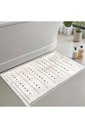 Banyo Paspası, Yumuşak Banyo Halısı, Kaymaz Dot Tabanlı, Yıkanabilir - 60x100