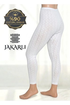 Kadın Jakarlı (Transferli) Uzun Tayt %90 Pamuk - 53
