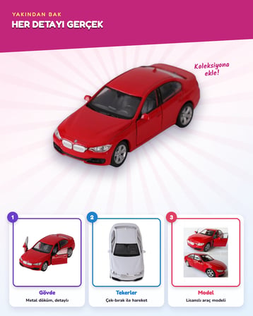 Welly Die Cast Pull Back BMW 335i 43659