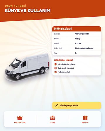 Welly Die Cast Mercedes Sprinter 43730