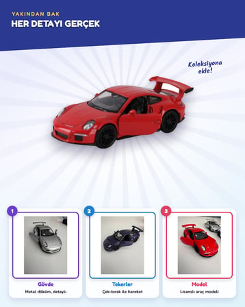 Welly Çek Bırak 16 Porsche 911 GT3 43746