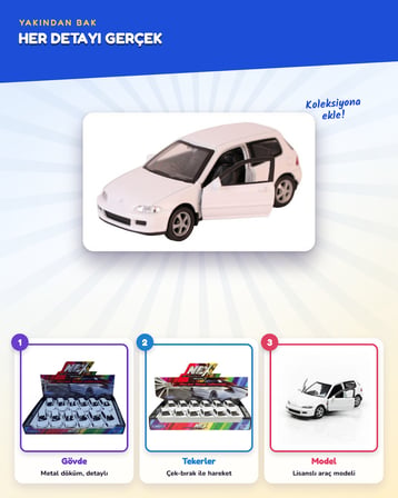 Welly Çek Bırak Honda Civic EG6 813