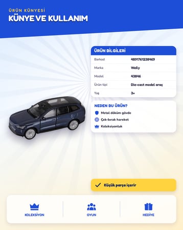 Welly Çek Bırak Volvo EX90 43846