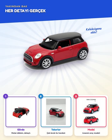 Welly Çek Bırak Mini Cooper SE 43870