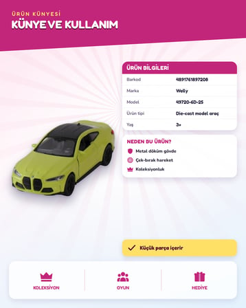 Welly Çek Bırak Asortili 49720-6D-25