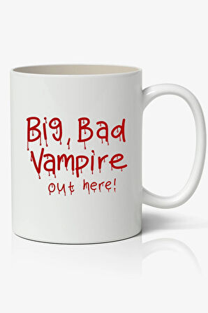 Vampire Diaries Big Bad Vampire Temalı Beyaz Kupa Bardak