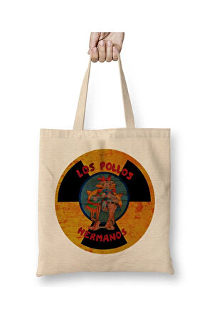 Los Pollos Hermanos Danger Contamination Bez Çanta Uzun Saplı Alışveriş Çantası Plaj Çantası