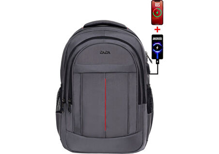 Dada 01 Orta-Lise-Üniversite & Günlük Okul Sırt Çantası Su Geçirmez Kumaş Darbe Emici Koruma 15,6 In