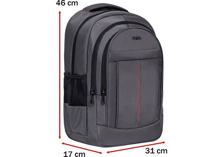 Dada 01 Orta-Lise-Üniversite & Günlük Okul Sırt Çantası Su Geçirmez Kumaş Darbe Emici Koruma 15,6 In