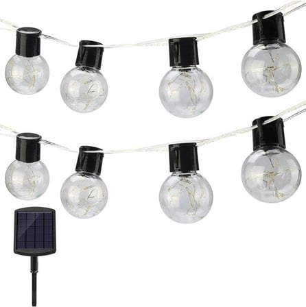 Solar 10Led Ampül 8 Mod 3.5Mt Güneş Enerjili Dış Bahçe Aydınlatma Dekorasyon Günışığı