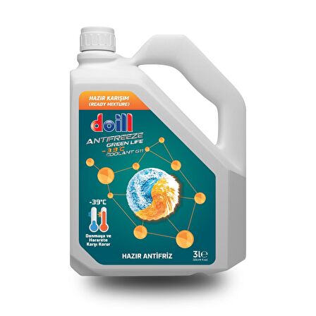 Hazır Karışım -39 Derece 3 Litre Yeşil Antifriz - G11 (Üretim Yılı: 2025)