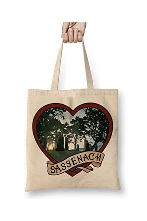 Outlander Sassenach Bez Çanta Uzun Saplı Alışveriş Çantası Plaj Çantası