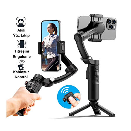 Gimbal telefon tutucu Anti Shake Video kayıt sabitleyici