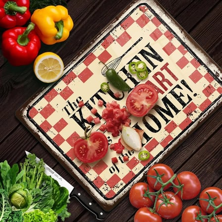 Cam Kesme Tahtası ve Sunumluk My Kitchen Heart Desenli 30x40 Cm