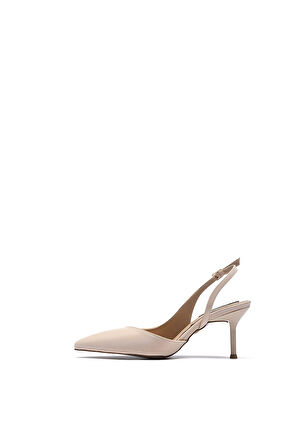 Kadın Stiletto Sivri Burun Bilekten Bağlamalı İnce Topuklu Ayakkabı 235