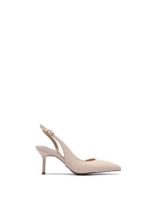 Kadın Stiletto Sivri Burun Bilekten Bağlamalı İnce Topuklu Ayakkabı 235