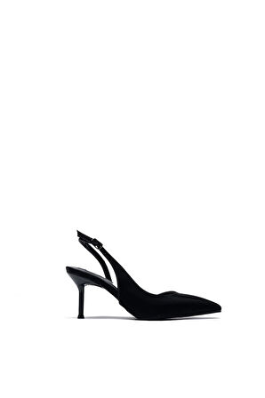 Kadın Stiletto Sivri Burun Bilekten Bağlamalı İnce Topuklu Ayakkabı 235