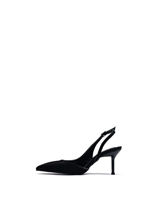 Kadın Stiletto Sivri Burun Bilekten Bağlamalı İnce Topuklu Ayakkabı 235