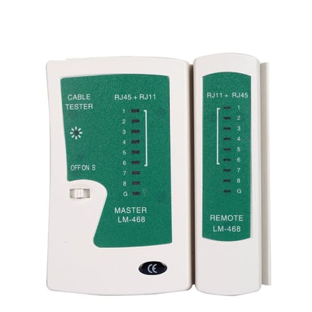 PrimeX PX-8070 RJ-45,RJ-11 Lüks Kablo Test Cihazı, ADSL, CAT5,Cat6,Cat7,Cat8 internet Kablo Tester