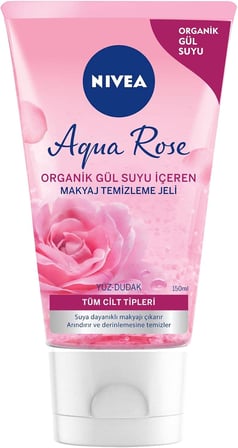 Aqua Rose Organik Gül Suyu İçeren Makyaj Temizleme Jeli 150 ml, Nemlendirici, Canlandırıcı
