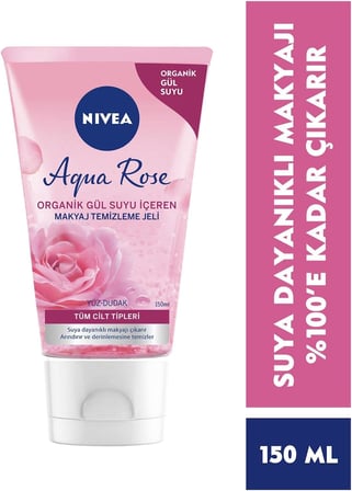 Aqua Rose Organik Gül Suyu İçeren Makyaj Temizleme Jeli 150 ml, Nemlendirici, Canlandırıcı