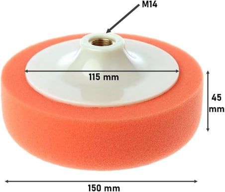Bondit Turuncu Oto Pasta Cila Parlatma Polisaj Süngeri 150mm 6 Lı Paket