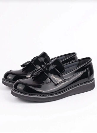 Erkek Çocuk Kundura Erkek Çocuk Siyah Rugan Klasik Ayakkabı