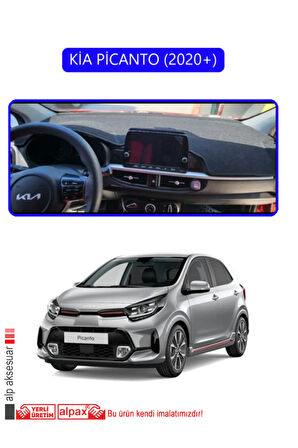Kia Picanto 2020+ Torpido Koruma  Halısı -  Mavi Kenar