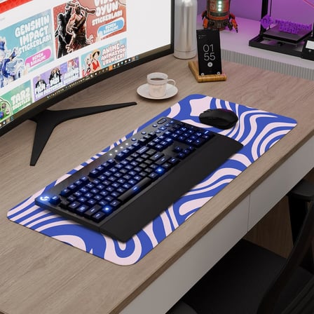 Vektörler Oyuncu Gaming Mouse Pad Kauçuk Kaymaz Taban Mousepad (V1, 70x30 XL)
