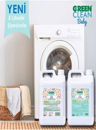 Green Clean Baby Çamaşır Deterjanı Ve Çamaşır Yumuşatıcı 2' Li Set 5 L