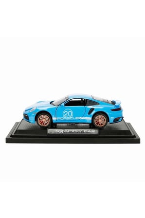 1:32 Sesli ve Işıklı Porsche 911 Turbo S DieCast Model Araba ve Tamir Atölyesi Seti