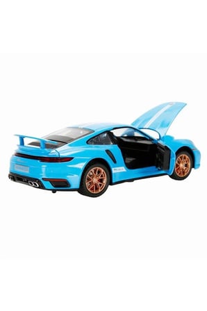 1:32 Sesli ve Işıklı Porsche 911 Turbo S DieCast Model Araba ve Tamir Atölyesi Seti